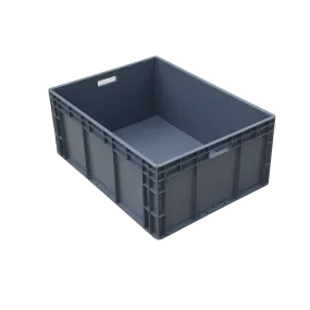 10 Pcs Plastic Turnover Box Thickened Logistics Box Without Cover Auto Parts Storage Box Parts Box 300 * 200 * 150 mm Gray No Cover