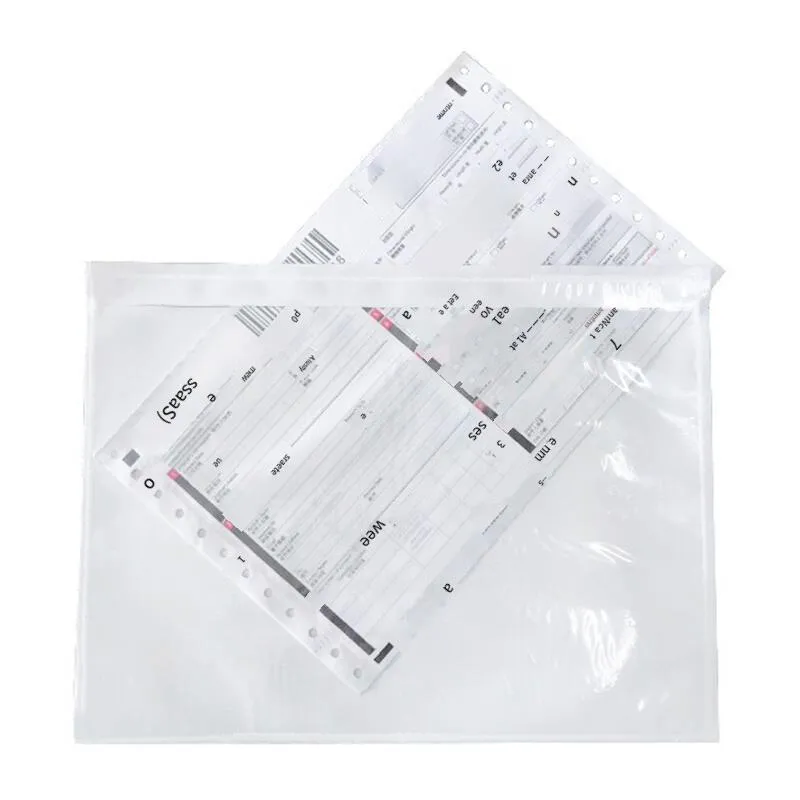 1000 Pieces 145 * 250MM Receipt Bag Express Back Plastic Bag Transparent Plastic Bag Single Bag Packing List Bag Short Side Opening