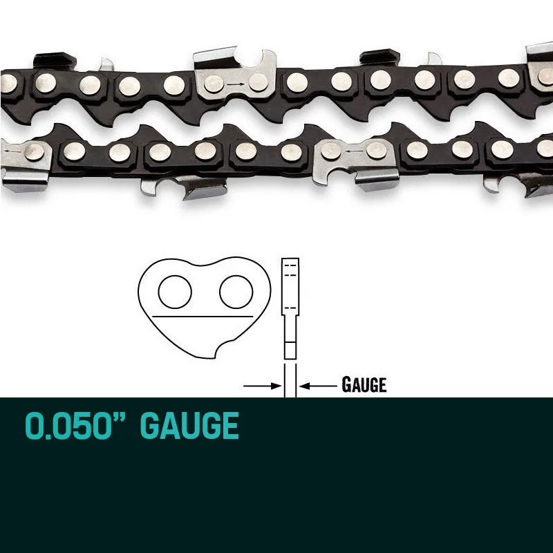 12" Low Kickback Chainsaw Chain 3/8 Pitch .050 Gauge 44DL Baumr-AG