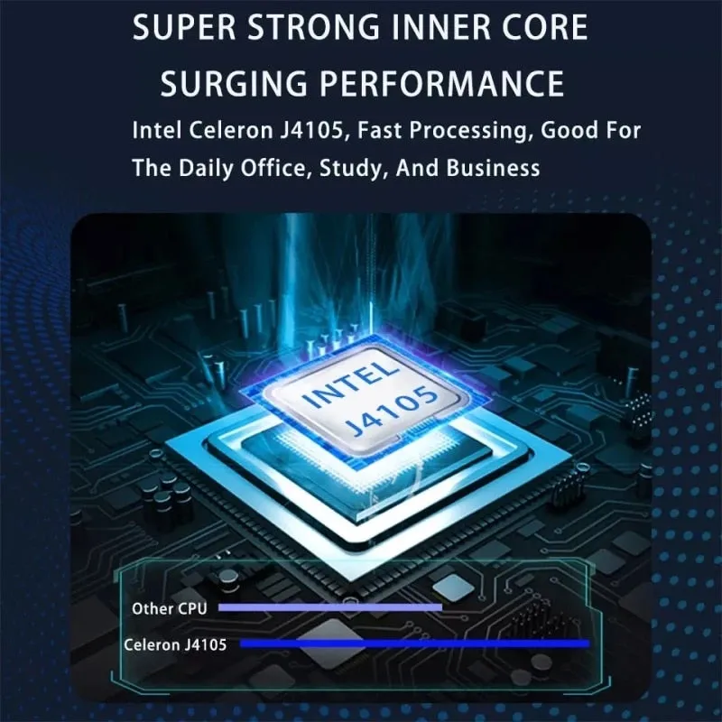 14 Inch Cheap Laptop Intel J4105 DDR4 6GB RAM 1TB SSD Portable Student Win 10 Notebook FHD Screen Computer for Business Office
