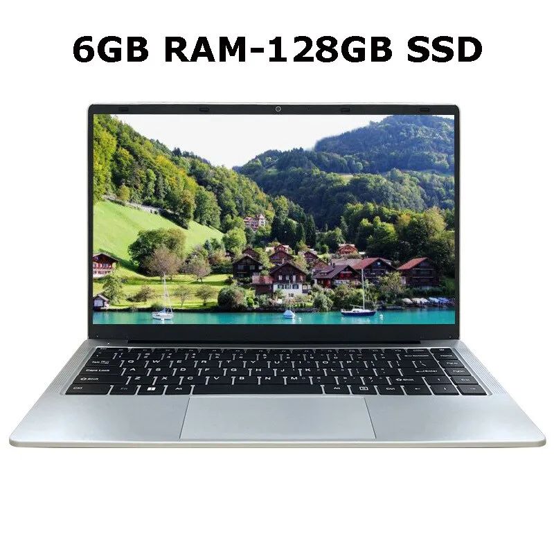 14 Inch Cheap Laptop Intel J4105 DDR4 6GB RAM 1TB SSD Portable Student Win 10 Notebook FHD Screen Computer for Business Office