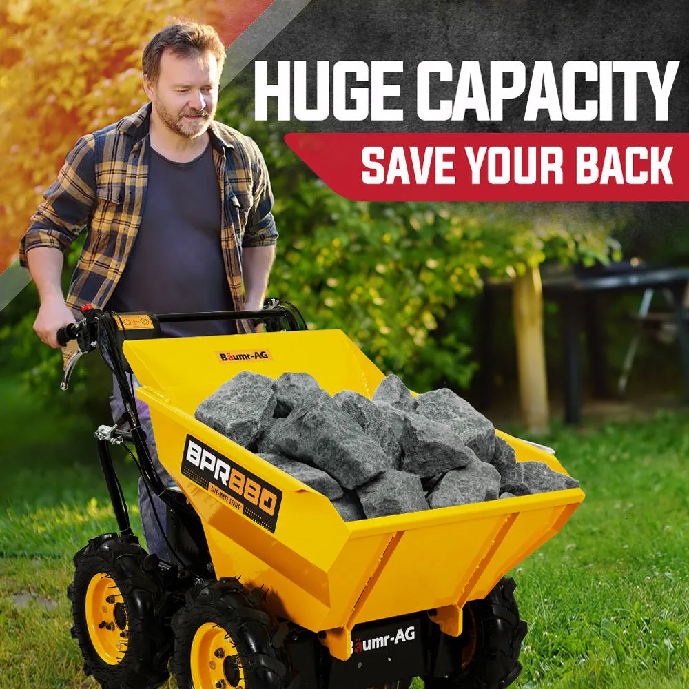196cc 6.5HP Motorized Wheelbarrow, 300kg Capacity, Baumr-AG