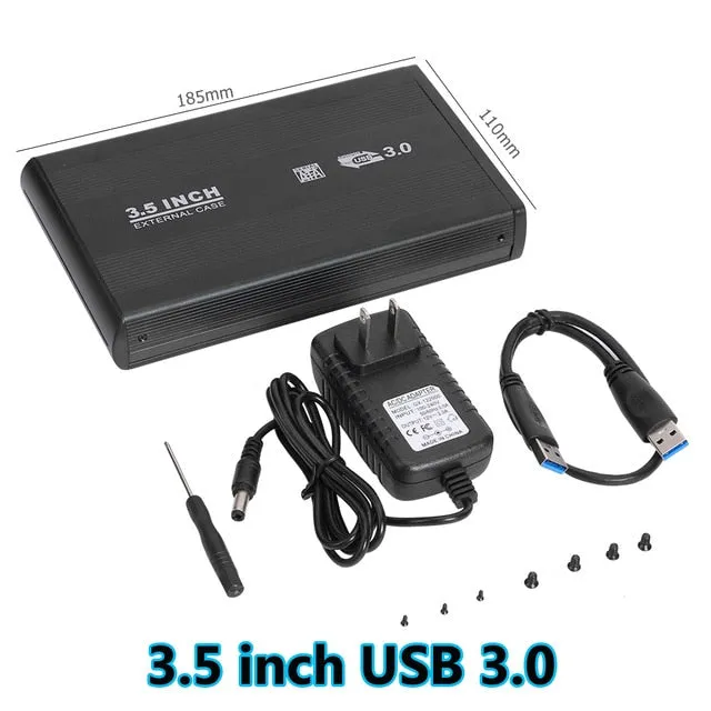 2.5/3.5inch USB 2.0/3.0 to SATA External Hard Drive Enclosure