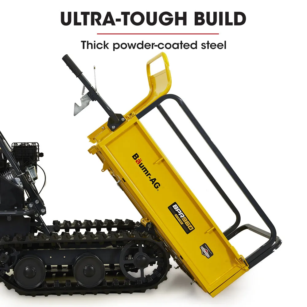 300kg Motorised Tracked Wheelbarrow, 6.5HP Petrol Engine, Baumr-AG