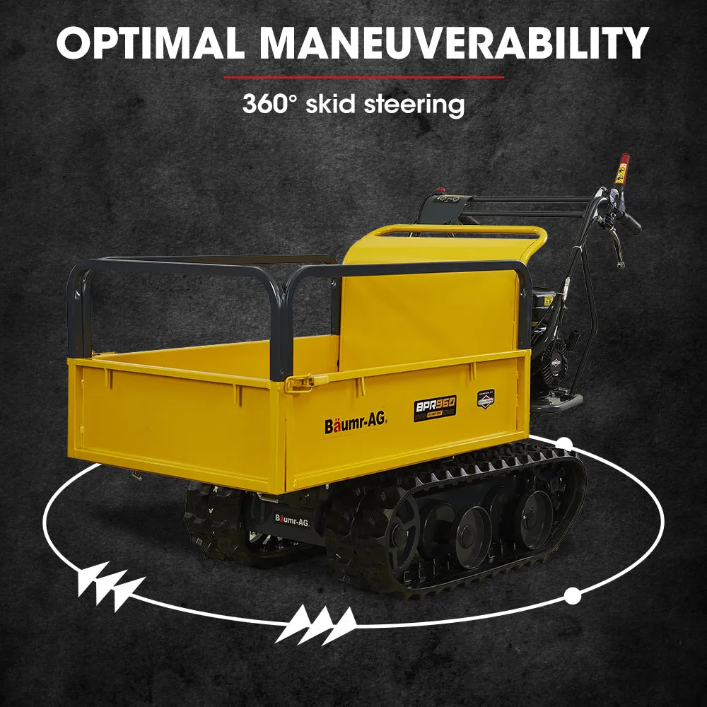 300kg Motorised Tracked Wheelbarrow, 6.5HP Petrol Engine, Baumr-AG