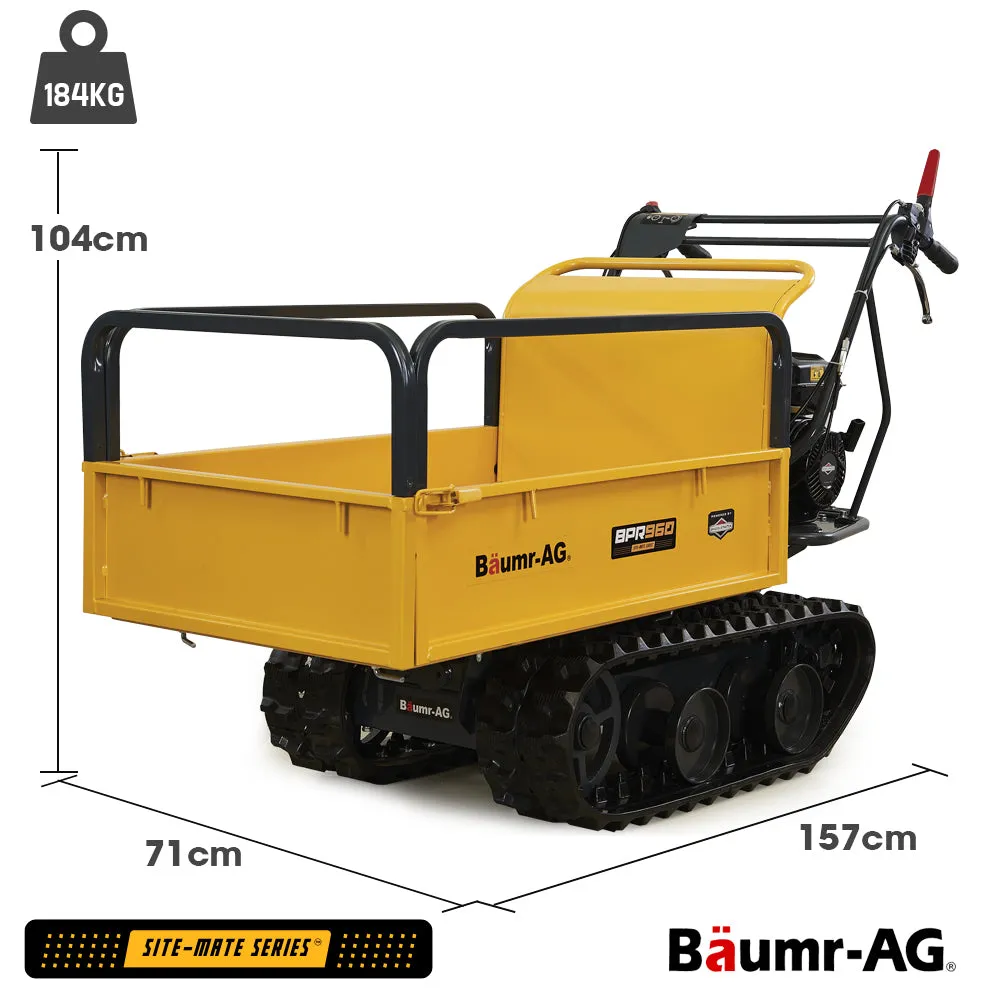 300kg Motorised Tracked Wheelbarrow, 6.5HP Petrol Engine, Baumr-AG