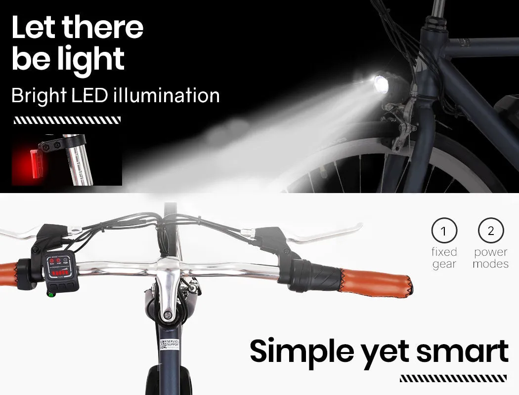 36V Electric Commuter Bike w/ LED Light & Horn - Valk
