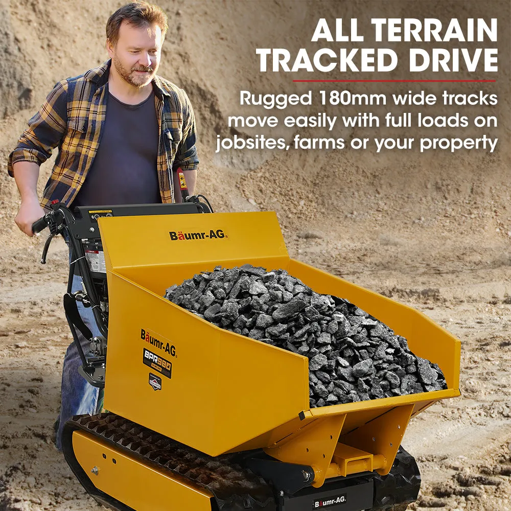 500kg Capacity Motorised Tracked Wheelbarrow, 6.5HP Briggs & Stratton