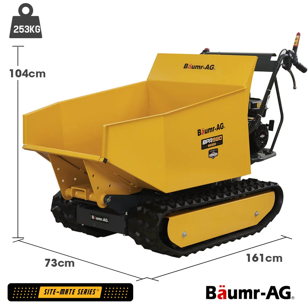 500kg Capacity Motorised Tracked Wheelbarrow, 6.5HP Briggs & Stratton