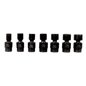 7 Piece 1/2" Drive 6 Point Flex Impact Socket Set