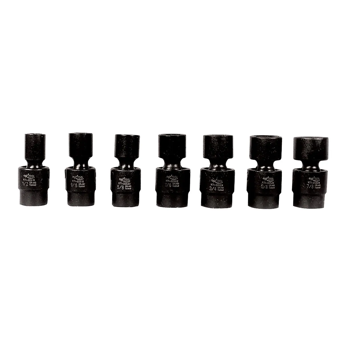 7 Piece 1/2" Drive 6 Point Flex Impact Socket Set