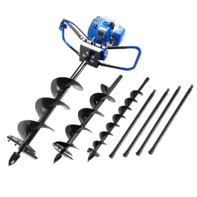 88cc Petrol Post Hole Digger, High-Torque, 3 Augers - PowerBlade