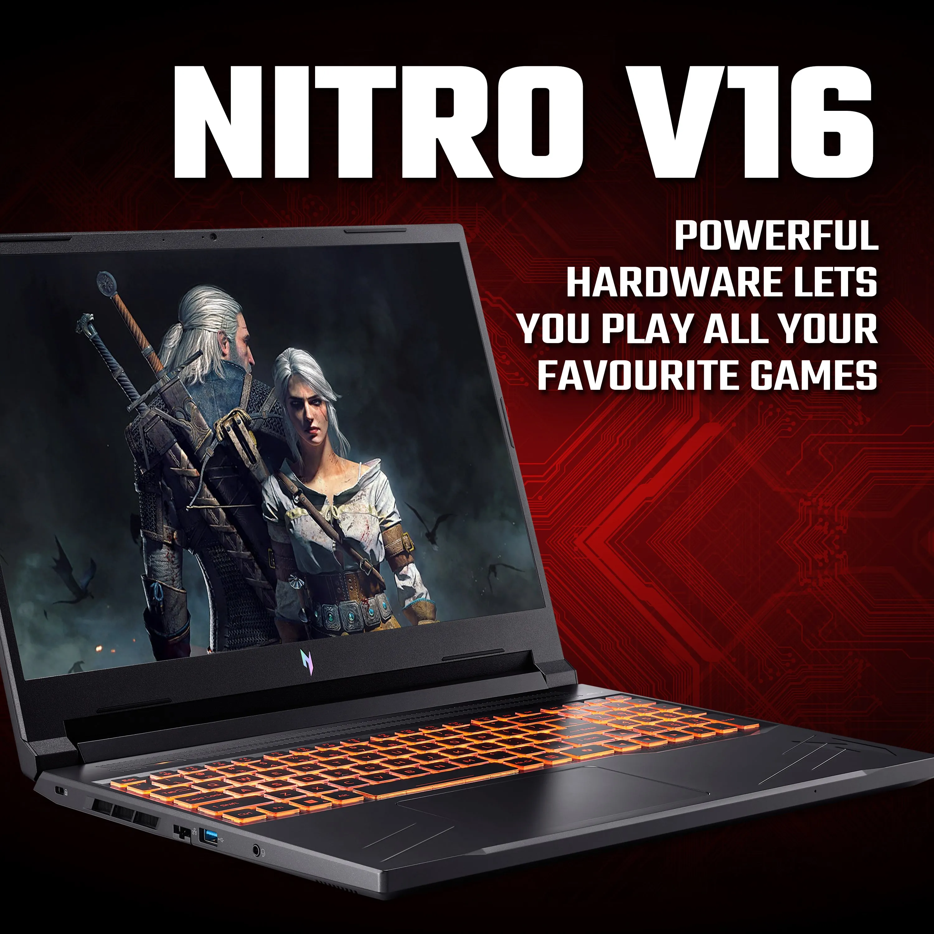 Acer Nitro V ANV16-41 AMD Ryzen 7 | 16GB DDR5 RAM | 512GB SSD | RTX 4050 6GB Gaming - Black