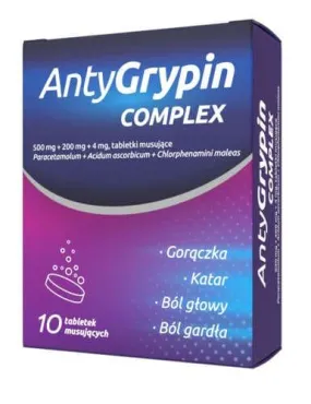Antygrypin Complex x 10 effervescent tablets