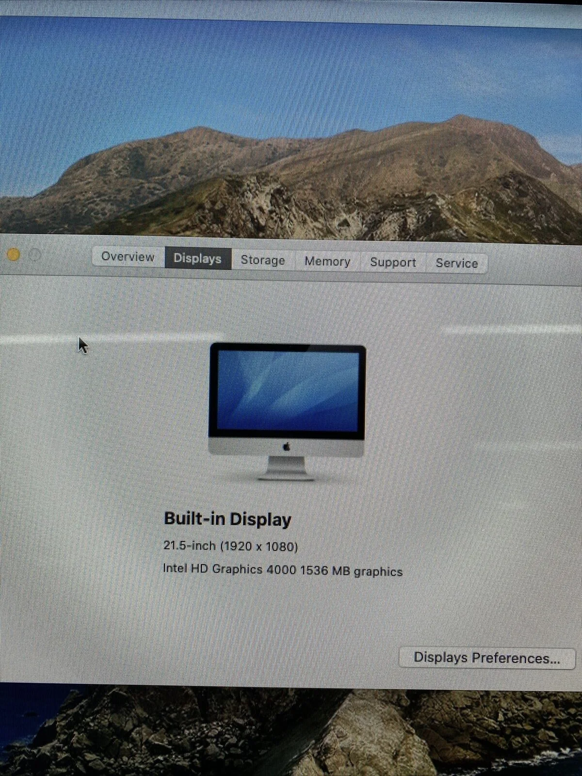 Apple A1418 iMac 21.5" 2012 3.3GHz i3 8GB RAM 500GB HDD macOS 10.15 89237