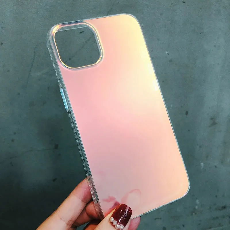 Aurora Laser Gradient Matte Shockproof Phone Case for iPhone – Stylish Protective Cover