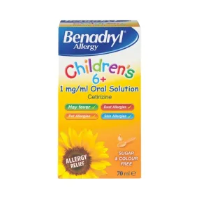 Benadryl Allergy Children's 1 mg/ml Oral Solution 6  months 70ml