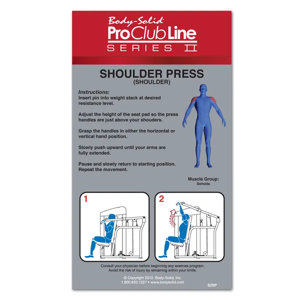 Body-Solid Pro Clubline Series II S2SP Shoulder Press Machine