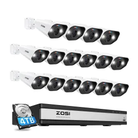 C182 4K 16 Camera Spotlight PoE Security Camera System   4TB Hard Drive