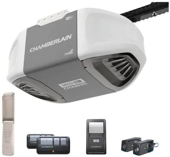 Chamberlain C450 Smartphone-Controlled Durable Chain Drive Garage Door Opener