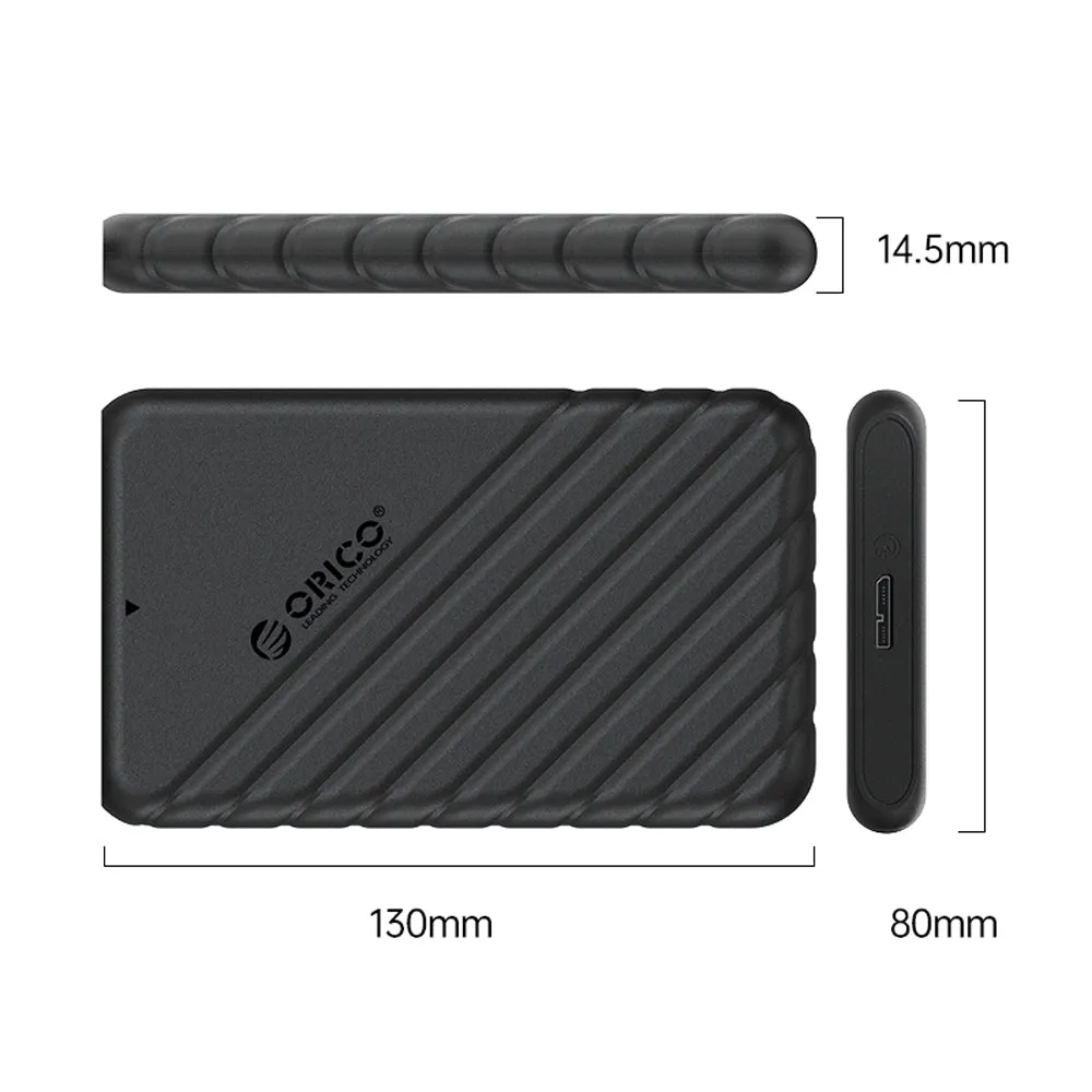 [CLEARANCE] ORICO 2.5 inch SATA to USB 3.0 Micro-B SSD Enclosure for Idle HDD Tool-Free with 5Gbps Fast Data Transfer Rate, 6TB Max. Disk Capacity, 0.3m Micro-B to USB-A Cable Hard Drive Enclosure (Black, Blue, Pink, White) | 25PW1-U3