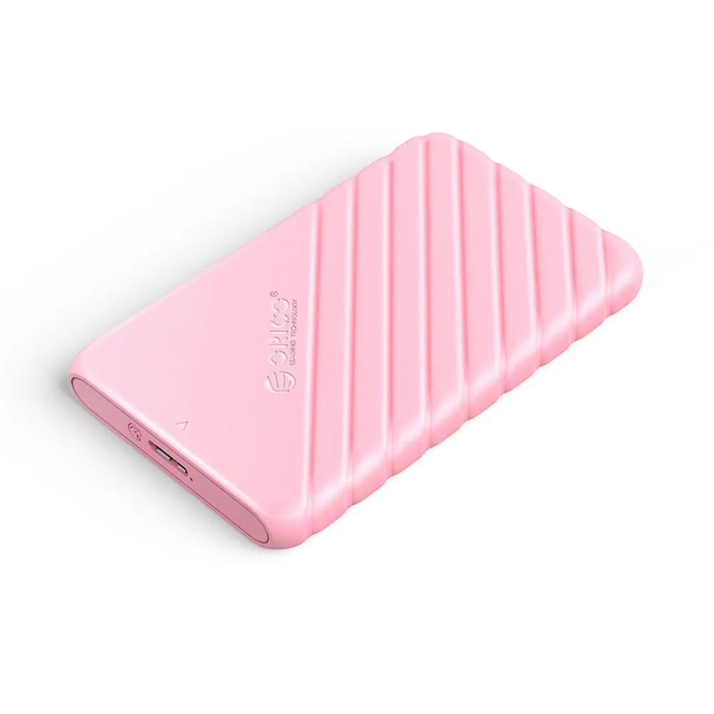 [CLEARANCE] ORICO 2.5 inch SATA to USB 3.0 Micro-B SSD Enclosure for Idle HDD Tool-Free with 5Gbps Fast Data Transfer Rate, 6TB Max. Disk Capacity, 0.3m Micro-B to USB-A Cable Hard Drive Enclosure (Black, Blue, Pink, White) | 25PW1-U3