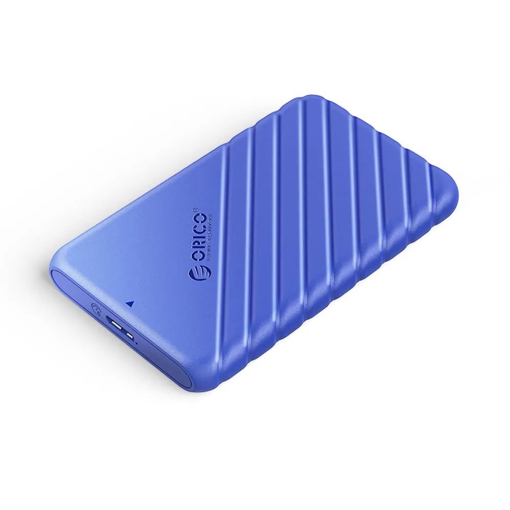 [CLEARANCE] ORICO 2.5 inch SATA to USB 3.0 Micro-B SSD Enclosure for Idle HDD Tool-Free with 5Gbps Fast Data Transfer Rate, 6TB Max. Disk Capacity, 0.3m Micro-B to USB-A Cable Hard Drive Enclosure (Black, Blue, Pink, White) | 25PW1-U3