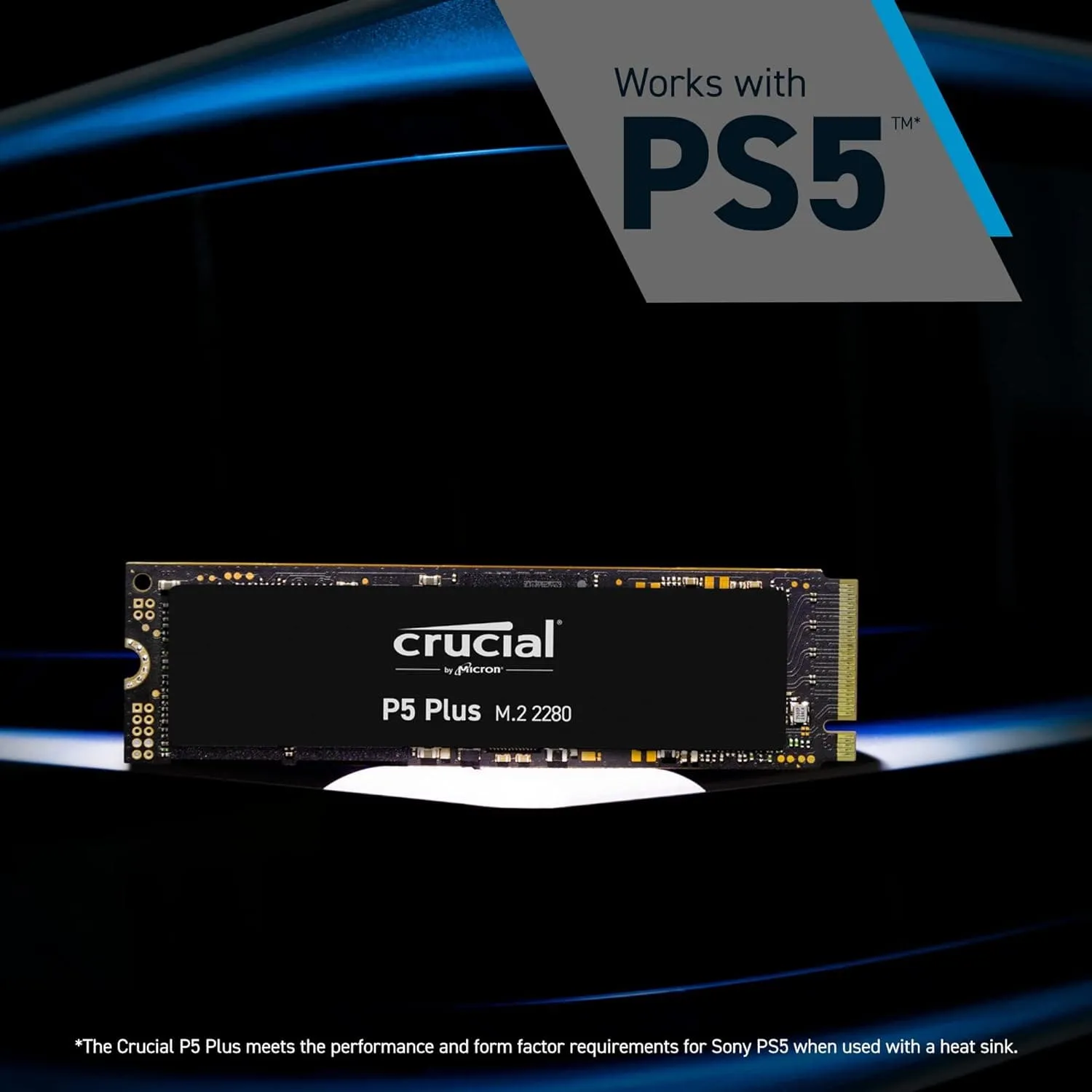 Crucial P5 Plus 500GB M.2 NVMe PCIe SSD - Black