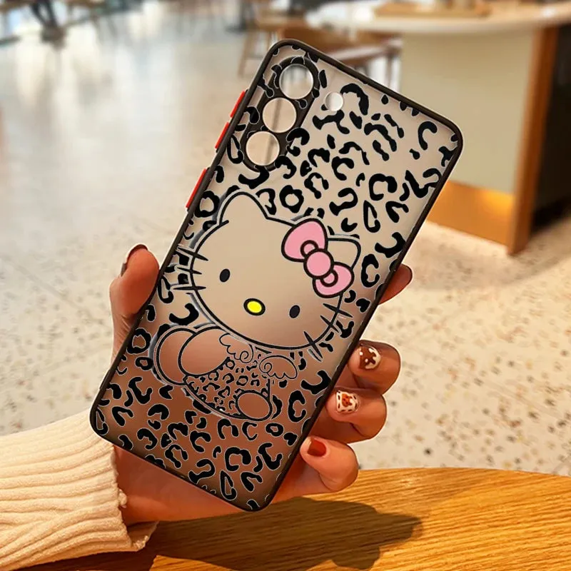 Cute Hello Kitty Ultra Lite Frosted Clear Phone Case Cover for Samsung Galaxy