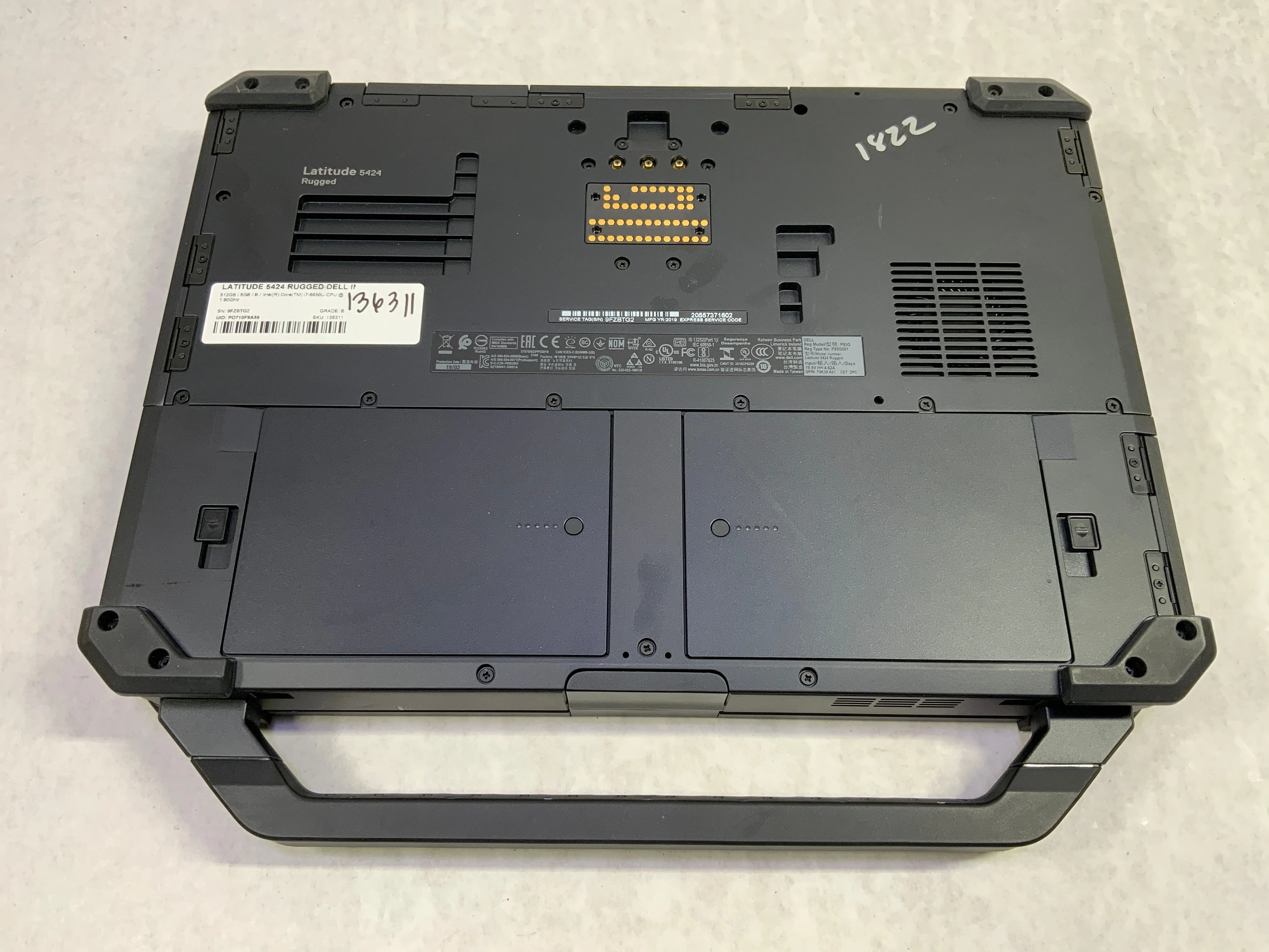 Dell Latitude 5424 Rugged 14" Laptop Intel Core i7-8650U 512GB SSD 8GB RAM B Win 11 Pro