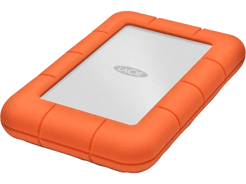 Disco duro 1 TB - LaCie Rugged Mini, USB C 3.0 , Naranja