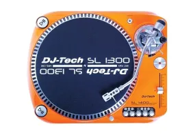 DJ-Tech SL-1300 MK6 Quartz Drive DJ Turntable - Orange