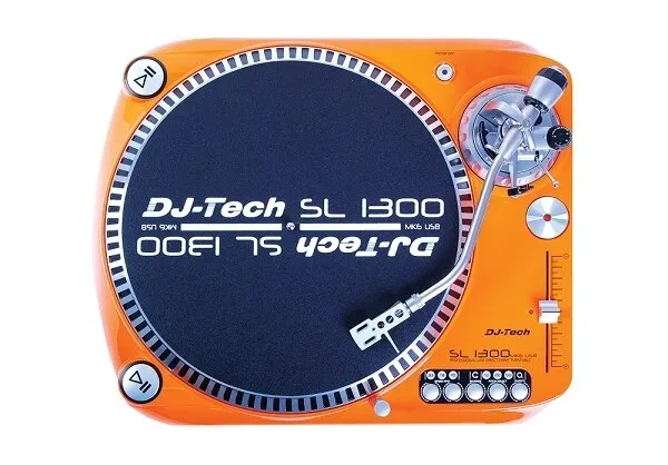 DJ-Tech SL-1300 MK6 Quartz Drive DJ Turntable - Orange