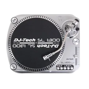 DJ-Tech SL-1300 MK6 Quartz Drive DJ Turntable - Silver