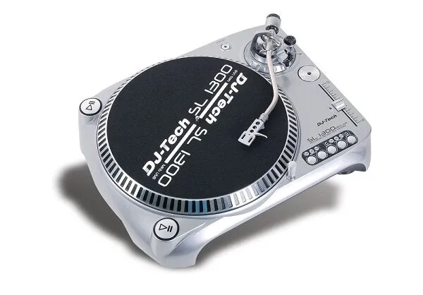 DJ-Tech SL-1300 MK6 Quartz Drive DJ Turntable - Silver