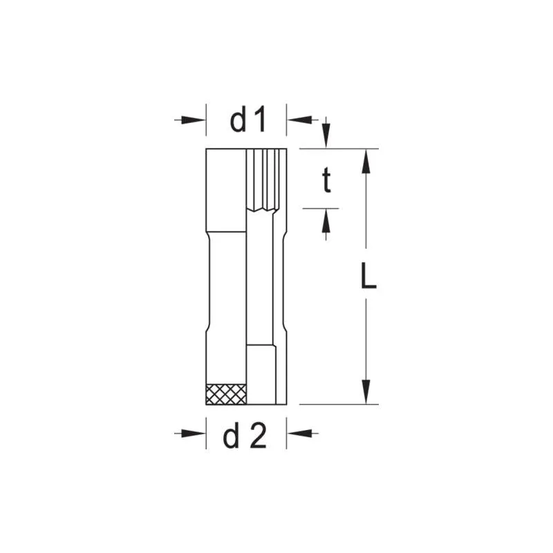 Gedore 6141220 Socket 1/2 Inch Drive, Long 12 mm