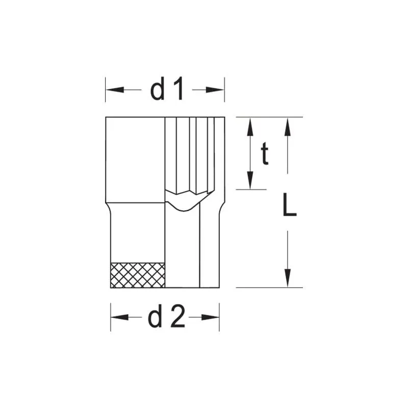 Gedore 6176520 Socket 1 Inch Drive, 1.1/2 Inch