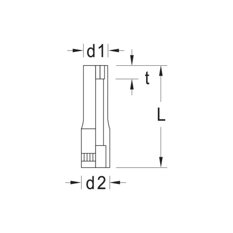 Gedore 6192990 Socket 1/4" Drive, 7/32 Inch