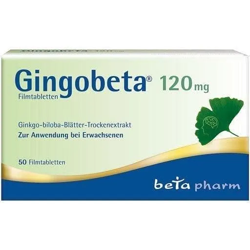 GINGOBETA, ginkgo leaf 120 mg film-coated tablets