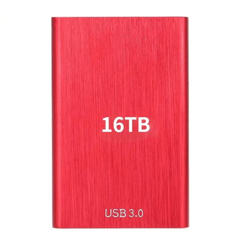 High Speed Portable External Hard Disk Mass Storage USB3.0 Interface 500GB 2TB 4TB 8TB 16TB Memory Metal Material Plug and Play