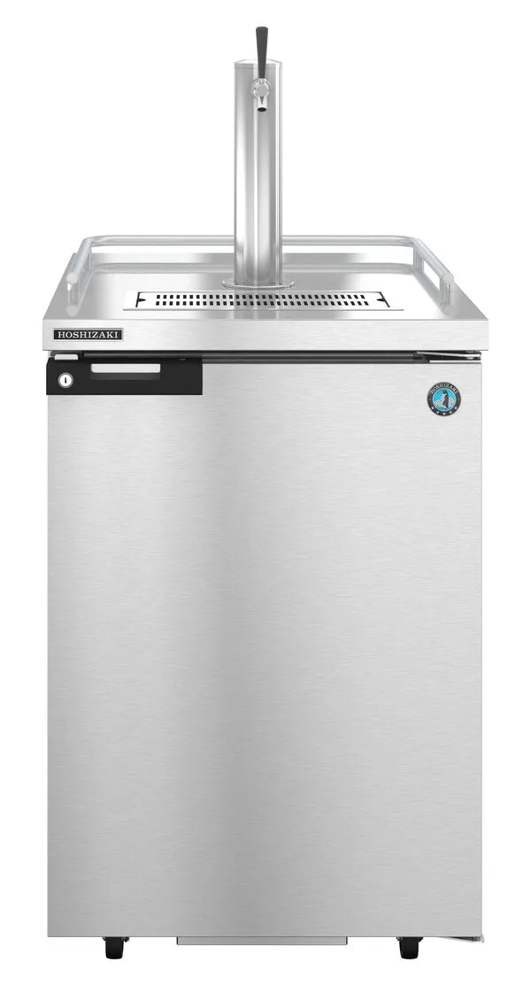 Hoshizaki HDD-1-24-S  Single Section Refrigerator Stainless Steel Single Tap Kegerator - (1) 1/2 Keg Capacity