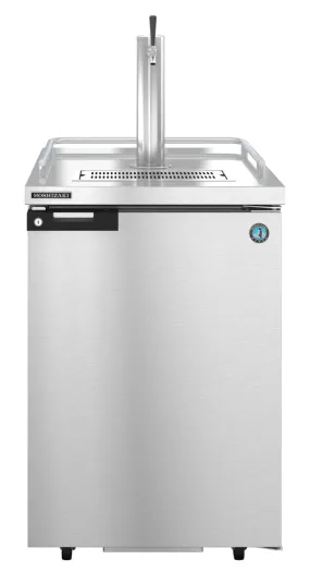 Hoshizaki HDD-1-24-S  Single Section Refrigerator Stainless Steel Single Tap Kegerator - (1) 1/2 Keg Capacity