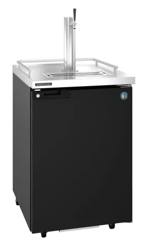 Hoshizaki HDD-1-24 Single Section Refrigerator Black Vinyl Single Tap Kegerator - (1) 1/2 Keg Capacity