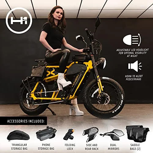 Hover-1 Altai Pro R750 Electric Bicycle with 28 mph Max Speed, 750W Motor, Average Range of 55 Miles, and Accessories