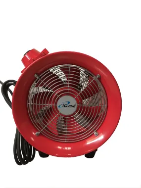 iLIVING - ILG8EF10EX Explosion Proof Utility High Velocity Blower, Fume Extractor, Portable Exhaust and Ventilator Fan, Air Ventilation with 1943 CFM, 3300 RPM (10 Inch)