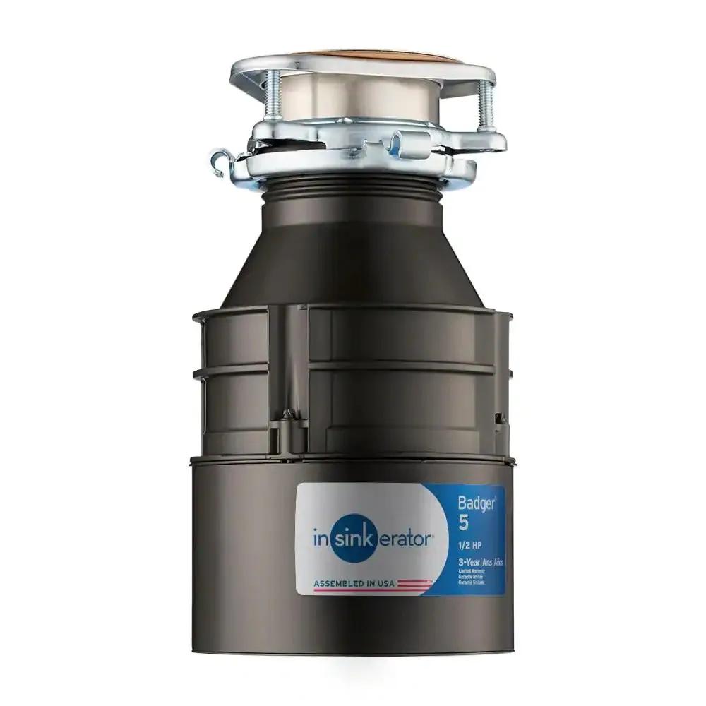InSinkErator Badger 5 Standard Series 1/2 HP Garbage Disposal without Power Cord
