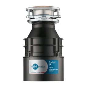 InSinkErator Badger 5 Standard Series 1/2 HP Garbage Disposal without Power Cord
