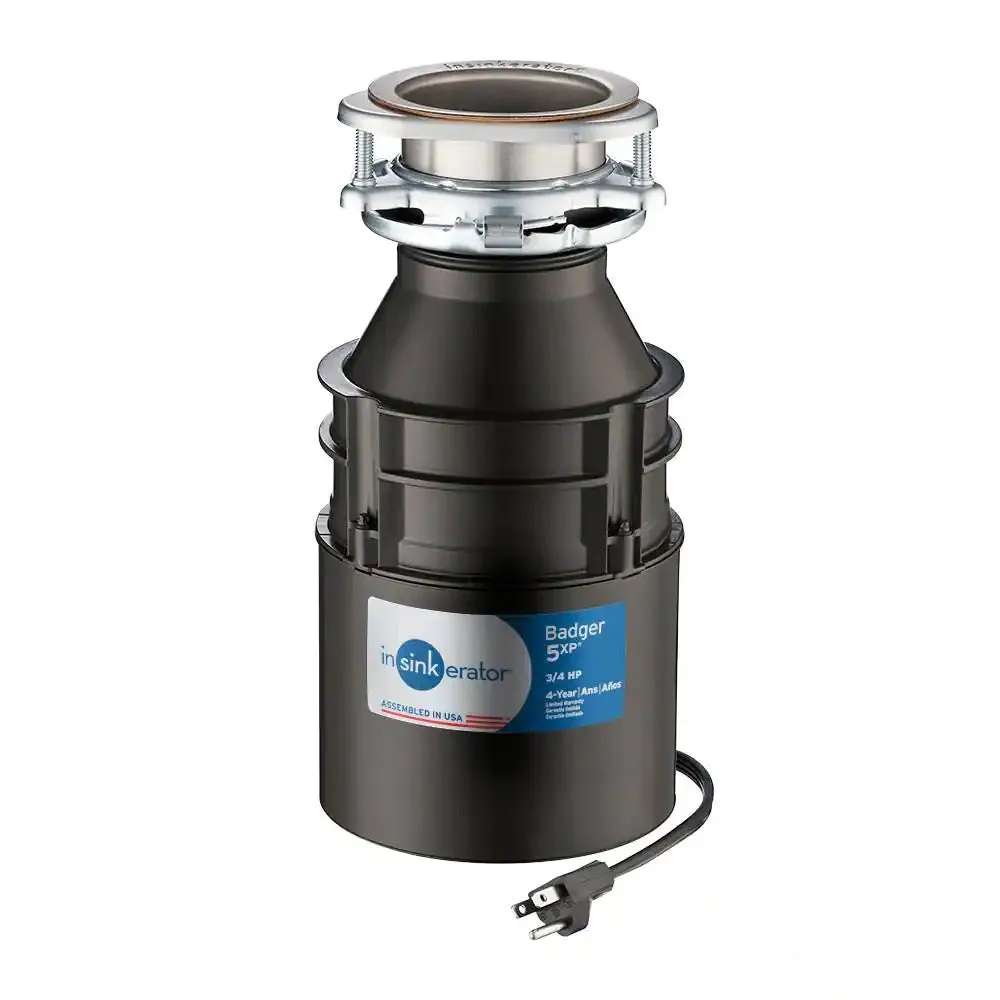 InSinkErator Badger 5XP Power Series 3/4 HP Garbage Disposal with Power Cord