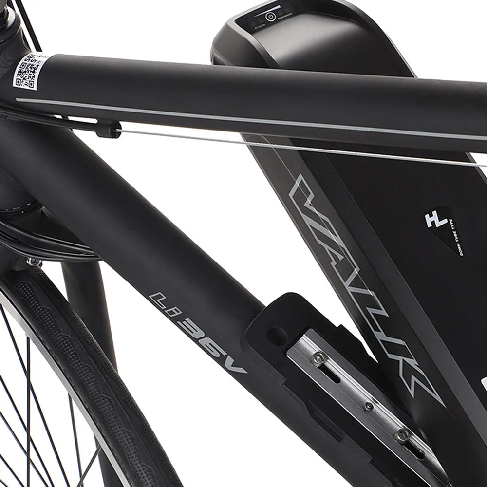 Matte Black eBike 36V 250W, LED Light, V-Brake, Hybrid Tyres - Valk