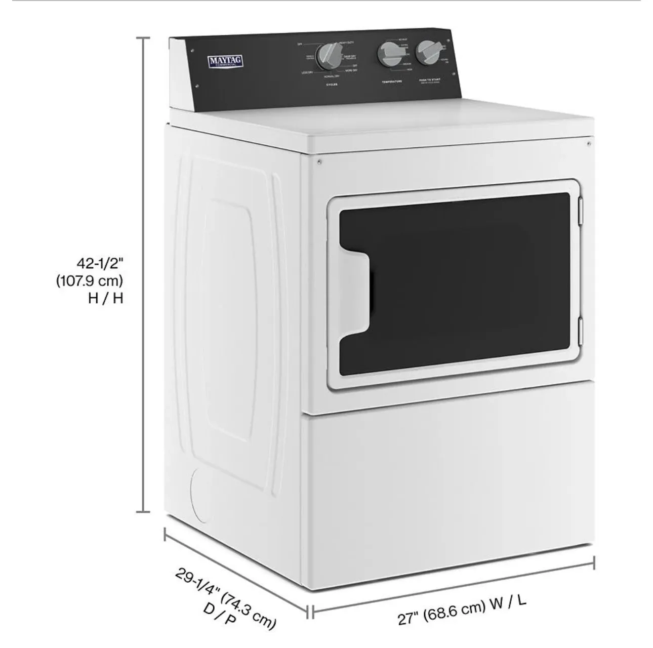 Maytag® Commercial White washer and dryerset  with 5 Year warranty MVWP586GW_MEDP586KW